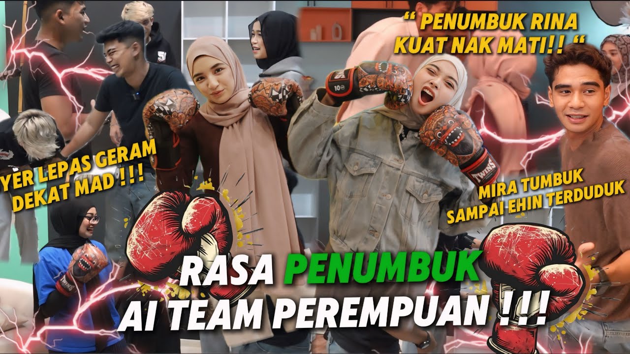 PARTNER RASA PENUMBUK PEREMPUAN AI TEAM!! BODY SHOT CHALLENGE 