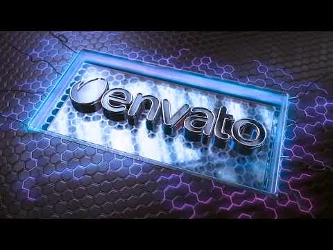 Royalty Free | After Effects Template Neon Hexagon Logo