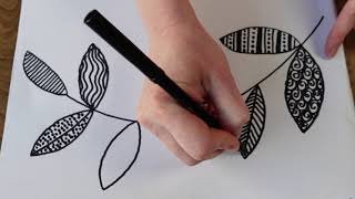 No Stress Drawing: Zentangle method - lesson 2