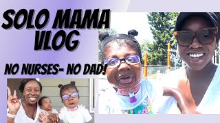 A DAY SOLO WITH 3 YEAR OLD AND 3 MONTH OLD| NO NURSE| DADDY AWAY