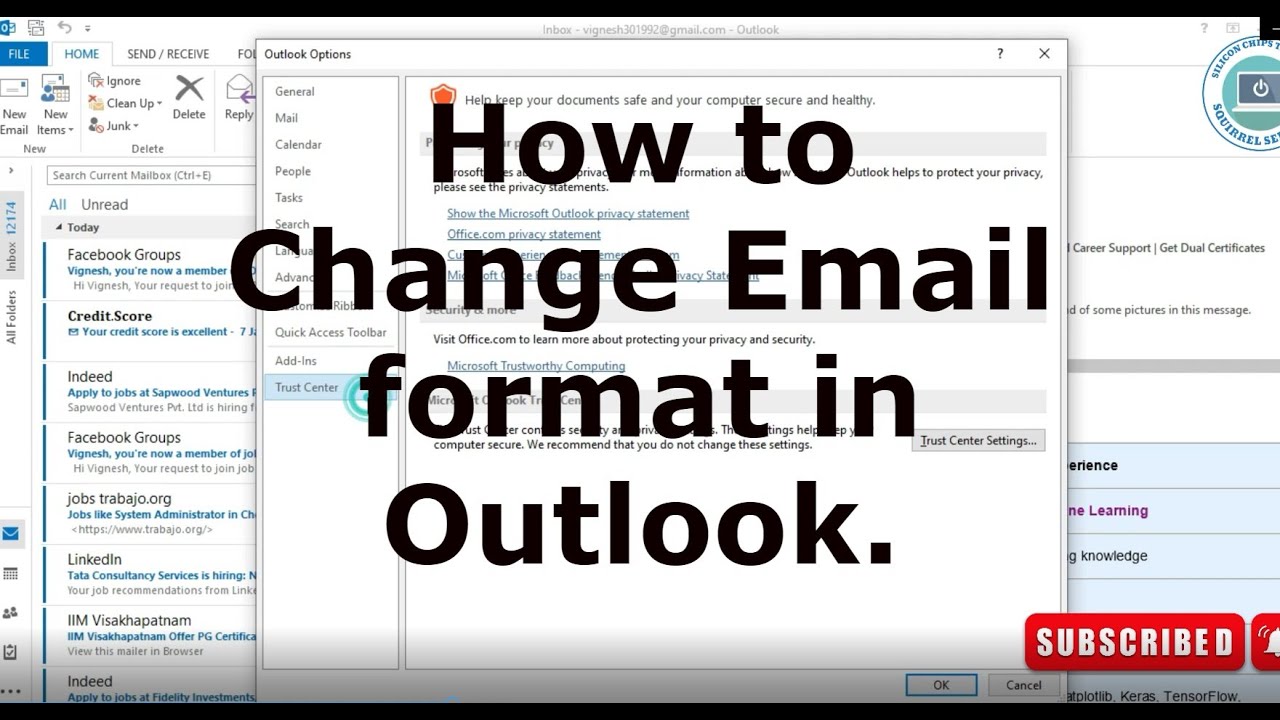 how-to-change-email-format-in-outlook-youtube