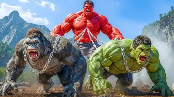 King Kong vs. Hulk and Red Hulk: The confrontation begins on a military cargo plane