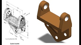 Famous Guide Bracket in SolidWorks | SolidWorks Tutorial | Part Design | Part No.#38 Net Worth