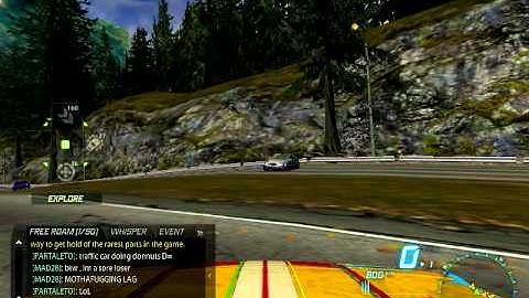 NFS World car doing donuts