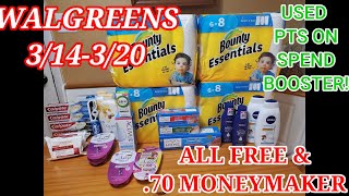 WALGREENS DEALS/ INSTORE VIDEO[ALL FREE &amp; .70 CENT MONEYMAKER] USING PTS ON SPEND DEALS[3/14-3/20]