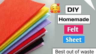 DIY Homemade Felt Sheet/How To Make Felt Sheet At Home/How To Make Felt Paper/DIY Foam Sheet/DIY//