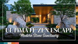 Zen Monoliths: The Beauty of Raw Limestone in Contemporary Japanese Inspired Estates