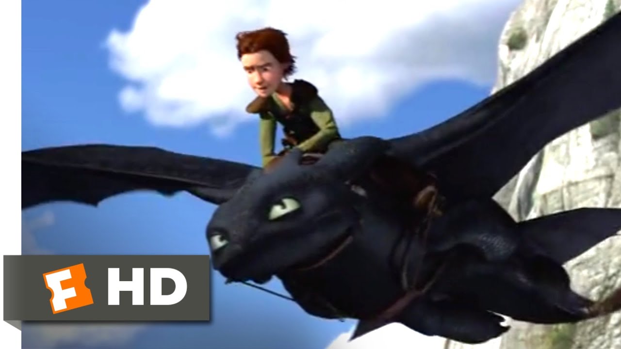 How to Train Your Dragon - Flying Toothless Scene | Fandango Family -  YouTube