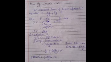 dy/dx+y cotx=cosx solution#S*