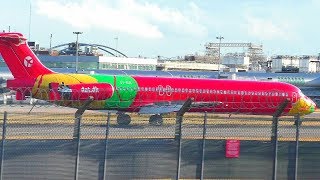 Fullhd Dat Md-83 And Md82 Oy-Rue Oy-Rut Action At London Heathrow Airport