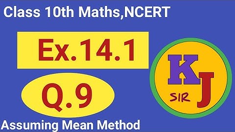 Ex.14.1, Q.9|Class 10th Maths,NCERT| Chapter-14 Statistics