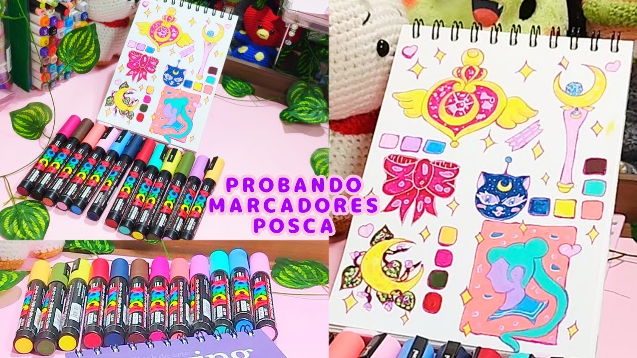 Posca Moon PROBANDO MARCADORES POSCA SKETCH SAILOR MOON 🌙 - YouTube