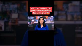 BBC News anchor gives middle finger to camera live on air