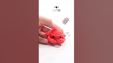 🦀 Cutie3D Keycap Fidget Clicker Crab Keychain #shorts #3dprinting #clicker #keychain