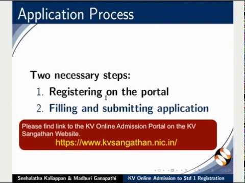 KV Online Admission Portal: Registration (English)