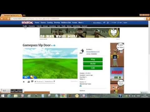 Roblox How To Make A Gamepass Vip Door 20152016 - how to make a vip door on roblox