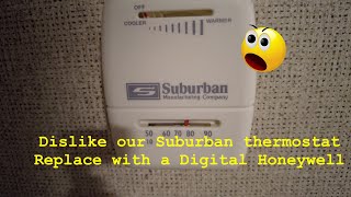 Dislike Our Sunbean RV Thermostat Install new Digital Honeywell Thermostat
