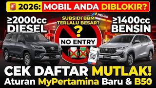 AWAS! Daftar Mutlak Mobil yang Dilarang Isi Pertalite &amp; Solar di 2026 | Infografis Lengkap