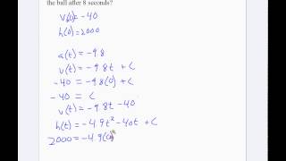 Calculus Lesson 65 - Falling Body Problems
