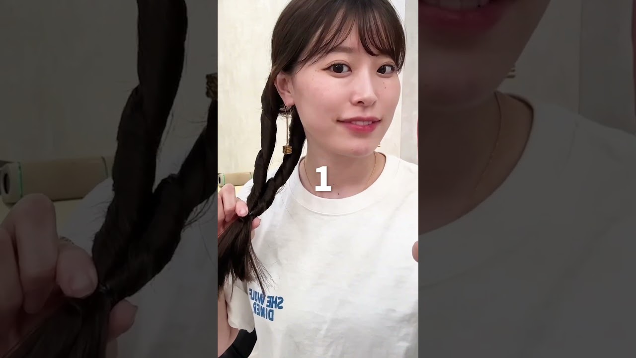 【バケハアレンジ】可愛いロープ編みヘアアレンジ!毛束をねじって結ぶだけでできる♡