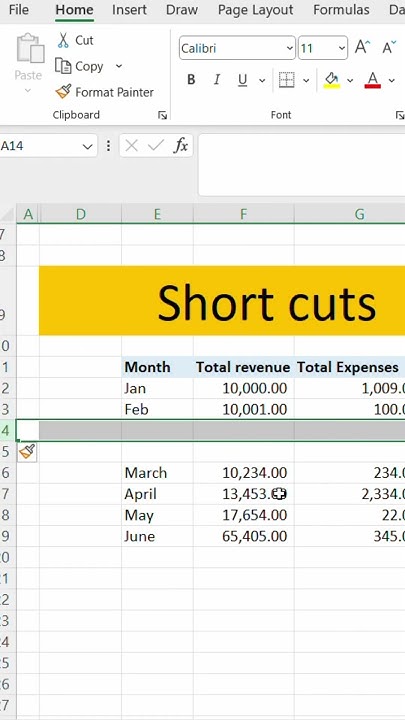 CTRL+ Shift+'+' (Row)#excel #filterdata #excelshortcuts #dataanalysis # ...