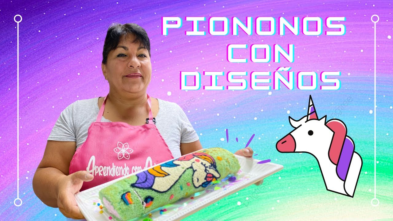 Hacemos un Pionono con diseño de Unicornio- Nos dio pena cortarlo!