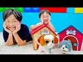 예준이와 예성이의 애완동물 돌봐주기 강아지 집 만들기 Pet Toy Build Dog House