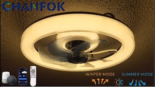 CHANFOK 20' Smart Ceiling Fan Model A018 | Compatible With Alexa Google Assistant & Siri