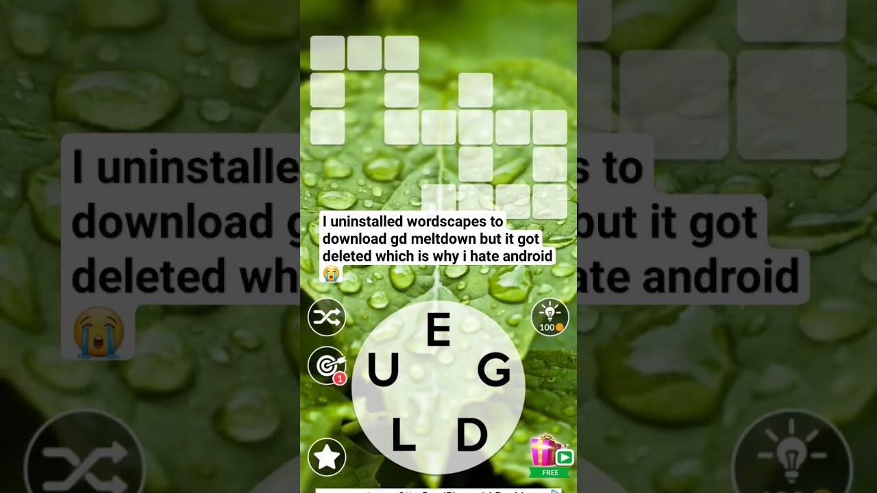I lost all my wordscapes progress a month ago 😭😭 