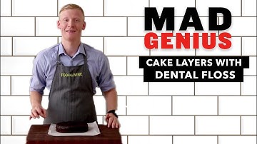 How to Cut Cake Layers with Dental Floss | Mad Genius Tips | Food & Wine