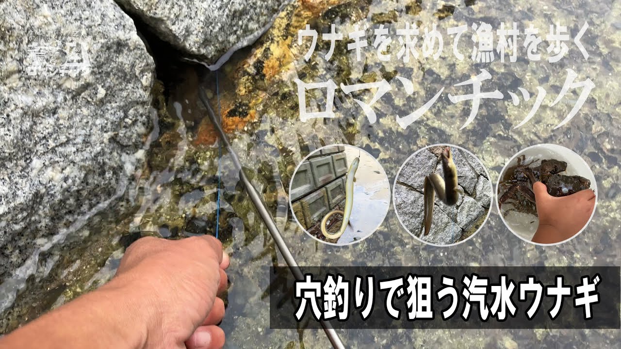ウナギ穴釣り【汽水ウナギを求めて漁村を歩く】穴釣りに適した川の特徴とは？貧乏釣りユーチューバーの田舎遊びep.038