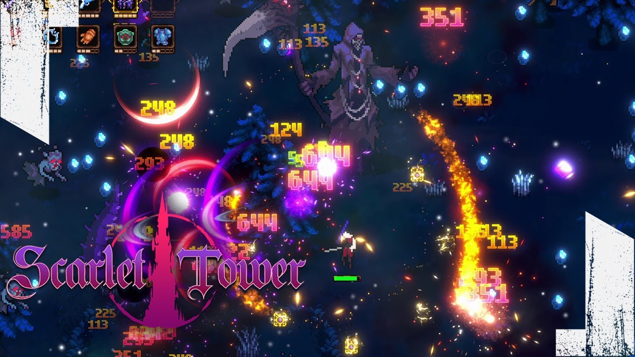 ★ Scarlet Tower revisited. Yes, it's a Vampire Survivors clone, but you should play this! It's good!