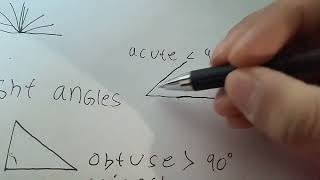 Classifying triangles using their angles. (4th grade math)