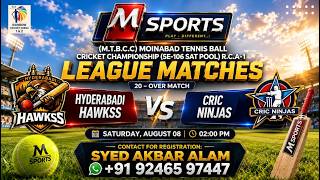 ||M.T.B.C.C||SE-106||HYDERABDI HAWKSS VS  CRICNINJAS|| #cricket #cricketlover