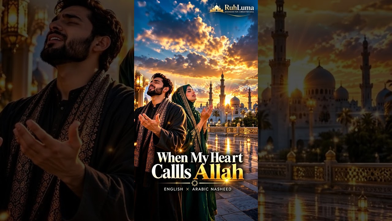 When My Heart Calls Allah 🤍 | English × Arabic Nasheed #Shorts #IslamicNasheed #Allah
