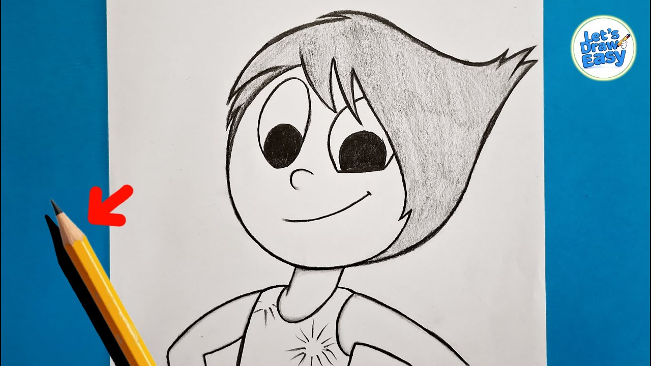 How to Draw Joy from Inside Out | Easy Step by Step Tutorial - YouTube