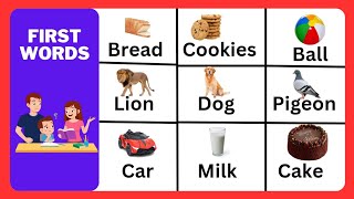 My First Words - Learn Basic English Vocabulary - Picture Words | Fun Learning for Toddlers |