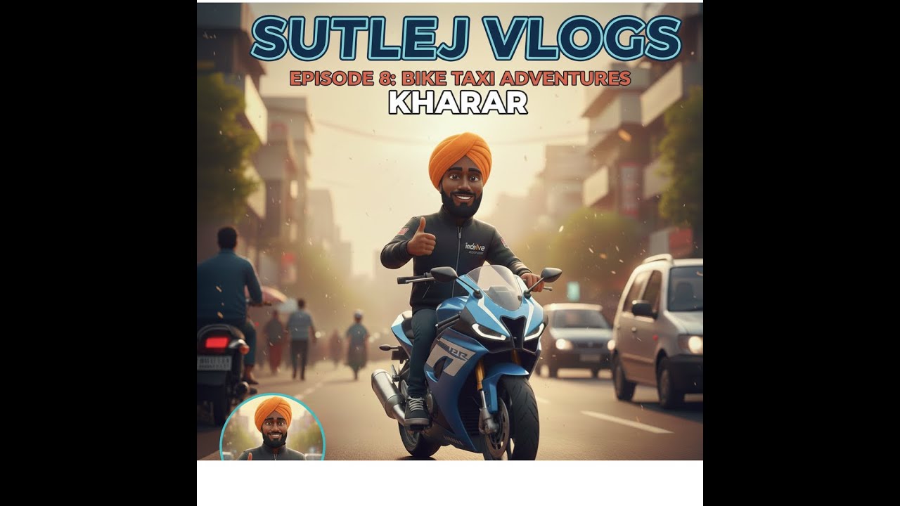 Amar Longia's vlog 8 Kharar City Vich In-Drive Maari 🏍️| Punjab Diya Sadka Te Ghummeya||Satluj vlogs