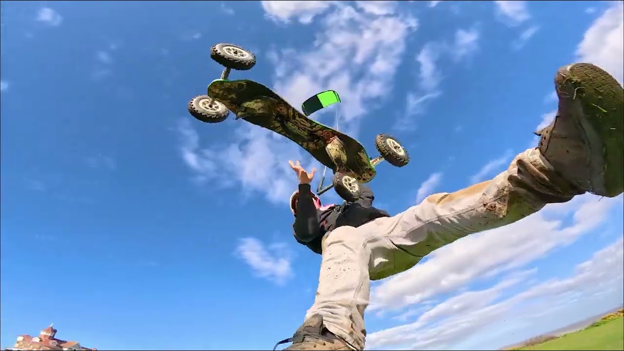 Epic kiteboarding rail session