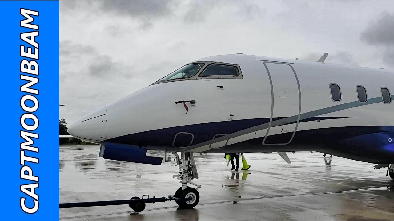 HEAVY RAIN Bombardier Challenger 300 Flight to Nassau