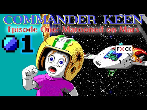 ПЕРВЫЙ ВЗГЛЯД. ★Commander Keen in u0022Invasion of the Vorticonsu0022 Ep.1: Marooned on Mars◕ #1 (MS-DOS)