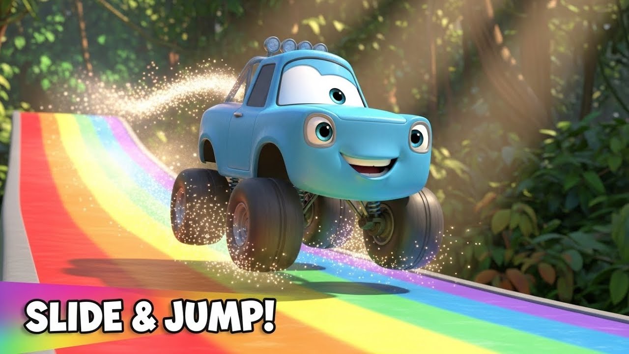 Monster Truck Jump Song | Exciting Kids Song | Preschool Sing Along