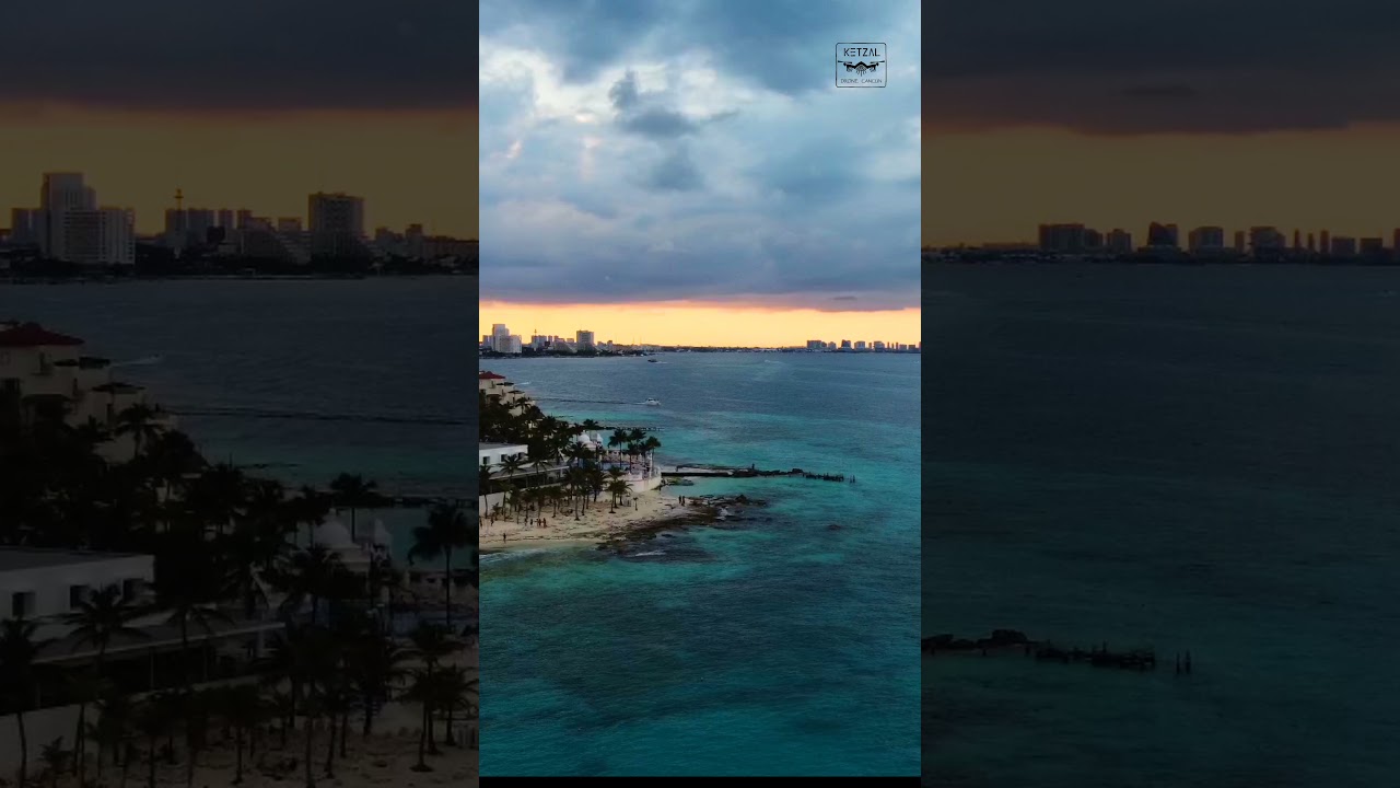 Sunset 🌇 Drone Cancun 4k