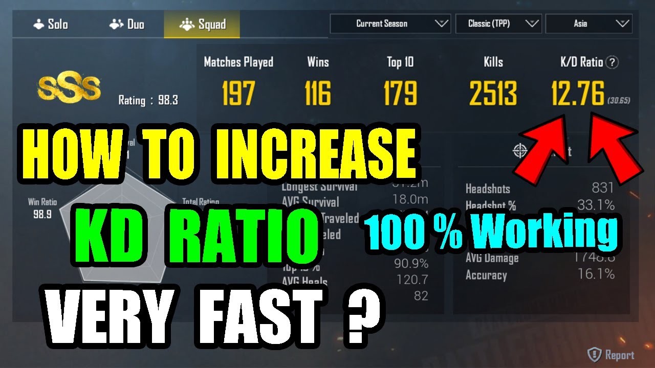 How To Increase Kd Very Fast In Pubg Mobile How To Increase Your Kd Ratio Pubg Mobile Youtube