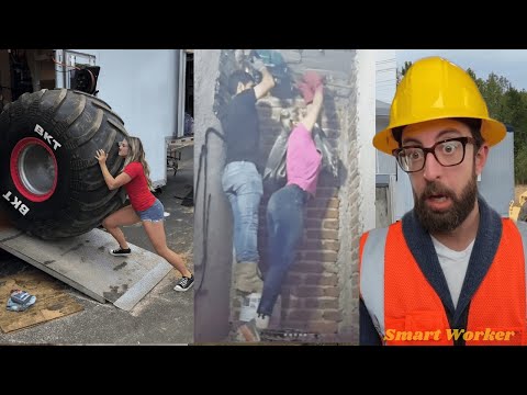 Smart Workers vs Hilarious Fails - Expert-Recommended Tricks #adamrose #construction #59