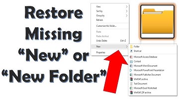 How to Restore Missing “New” or “New Folder” Option in Desktop