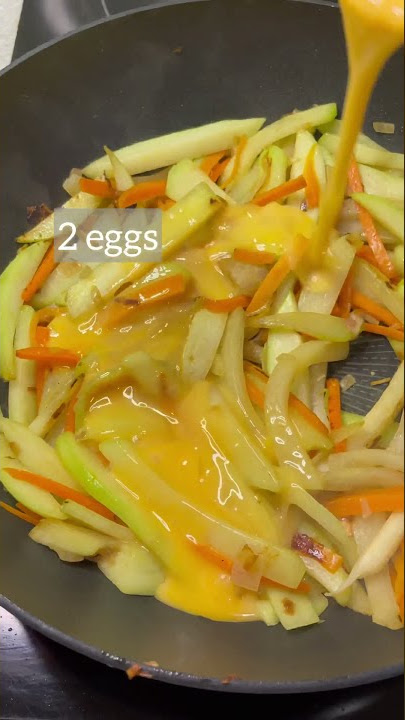 Vietnamese stir fried chayote carrot in egg sauce