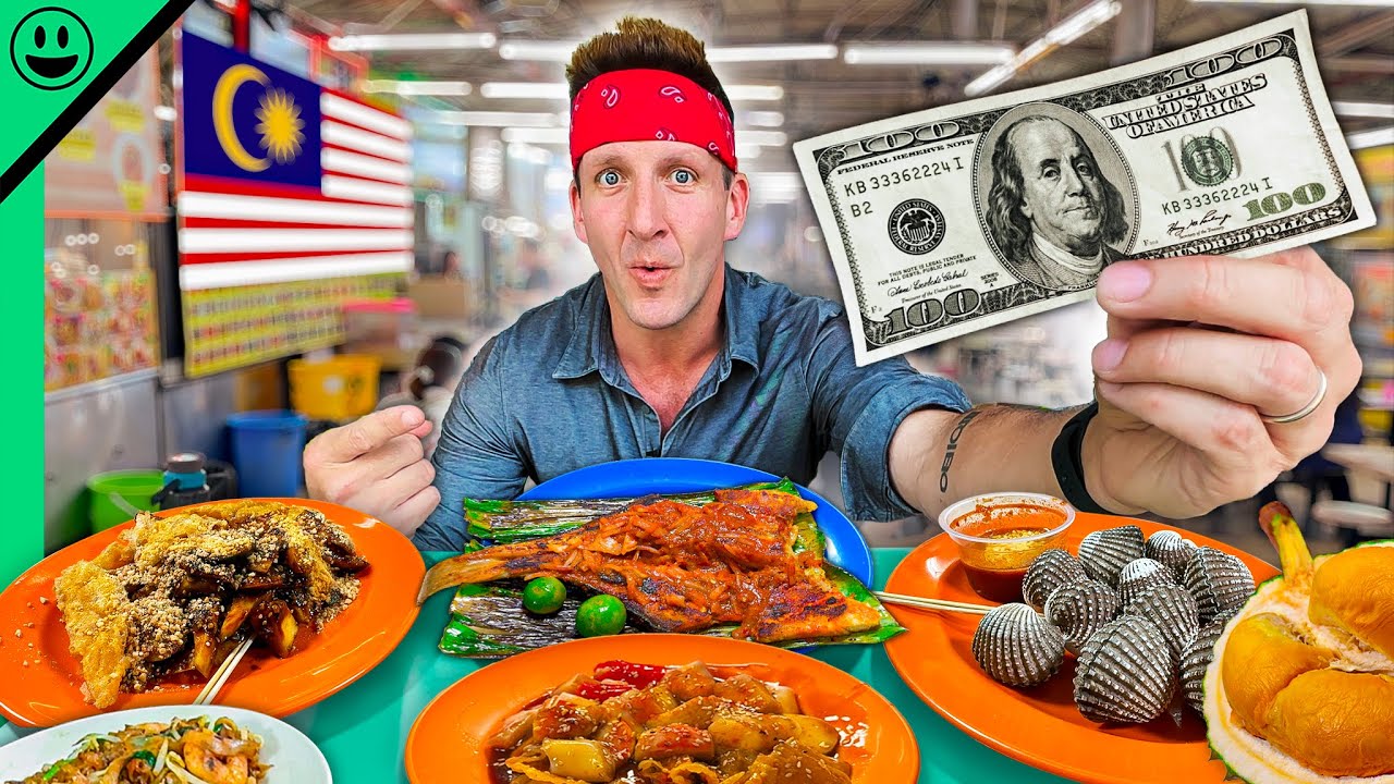Malaysia $100 Street Food Challenge!! I Risked My Life!! Malaysia $100 Street Food Challenge!! I Risked My Life!!