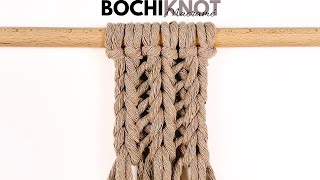 Macrame Knot Pattern Knitted Blanket With Endless Falls Knots