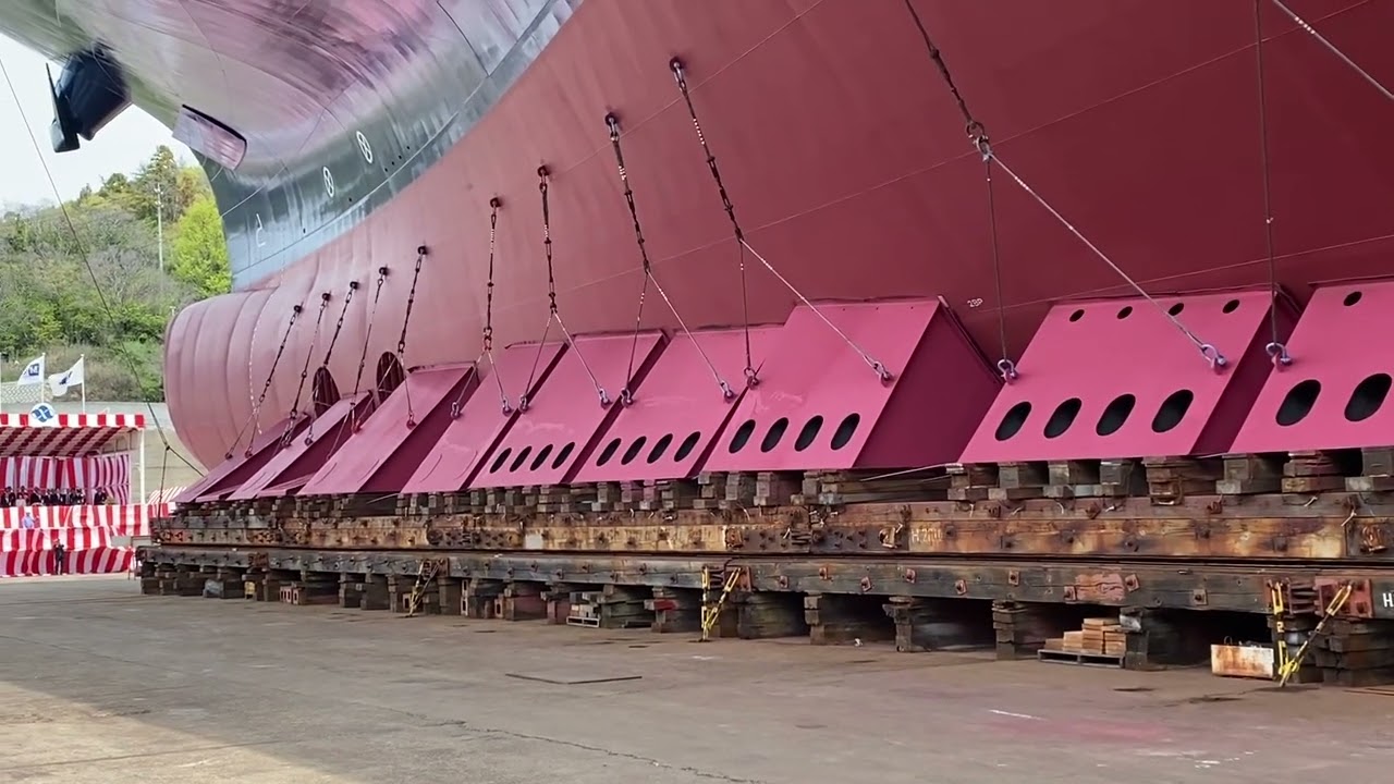 2024年4月11日　内海造船因島工場　さんふらわあ かむい進水式